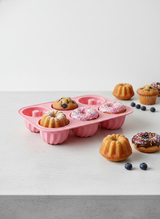 2 Adet 6'lı Silikon Muffin ve Cupcake Kalıbı - Yapışmaz Tek Parça Esnek Kek Kalıbı 25x16 cm